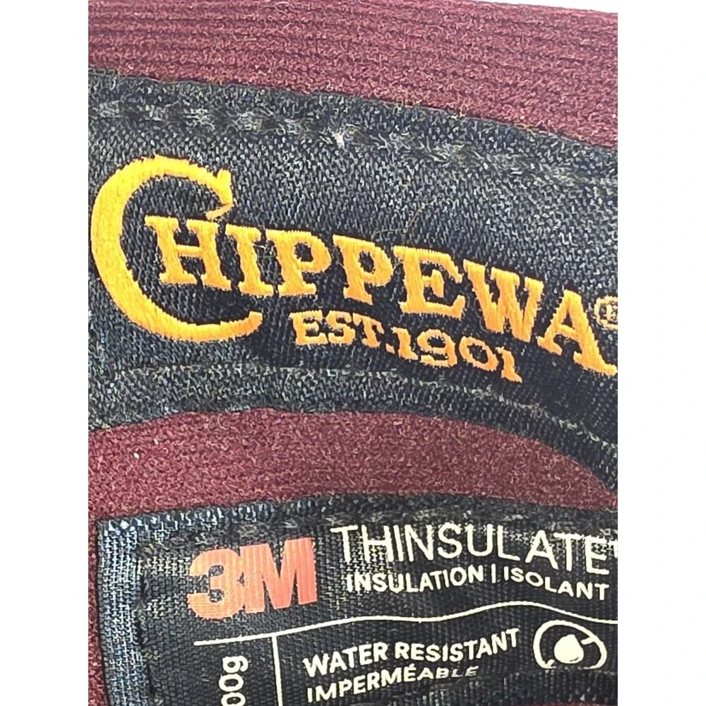 Chippewa Logger Boots Men’s Size 9 EEE Brown Waterproof Leather Steel Toe